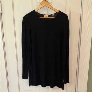 Elie Tahari Black Fitted Long Sleeve Tunic